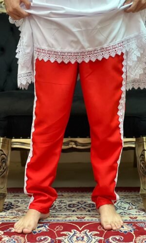 Calça Umbanda Verm/Bco 181