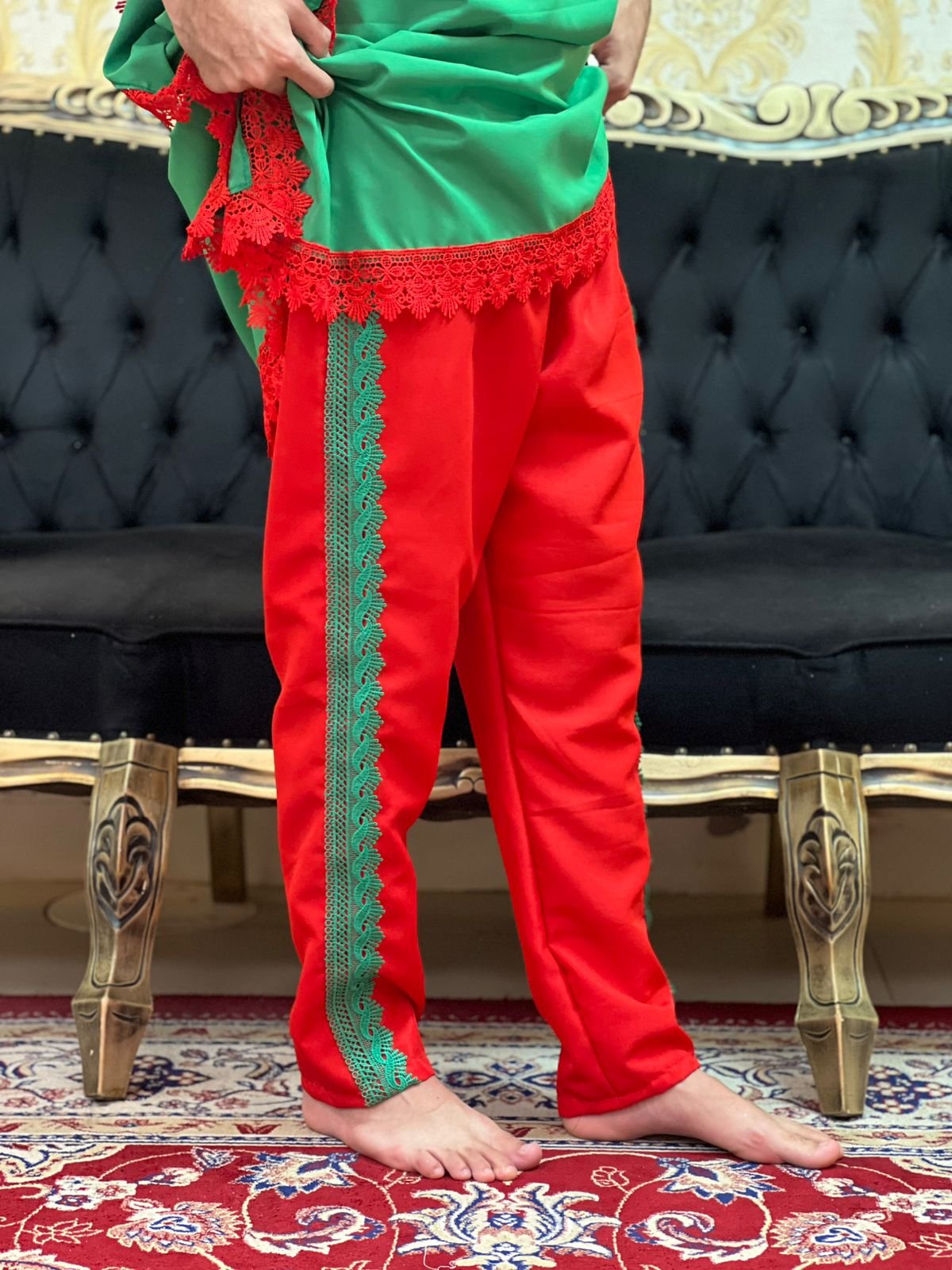 Calça Umbanda Verm/Verde 182