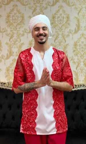 Kafta Luxo Branco/Verm 056