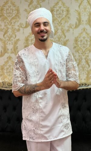 Kafta Luxo Branco/Prata 009