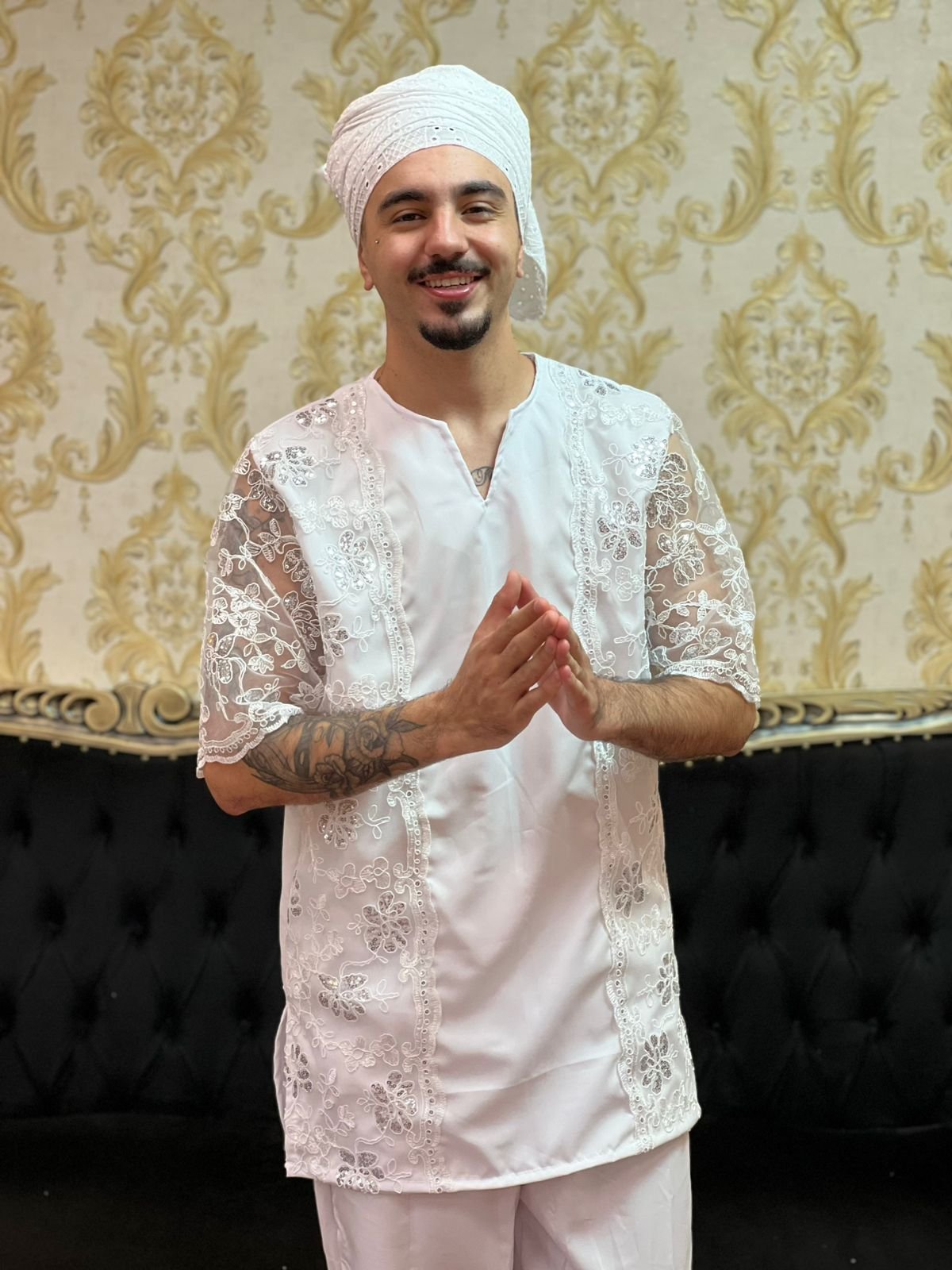 Kafta Luxo Branco/Prata 009