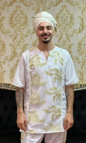 Kafta Bordada Branca/Dou 025