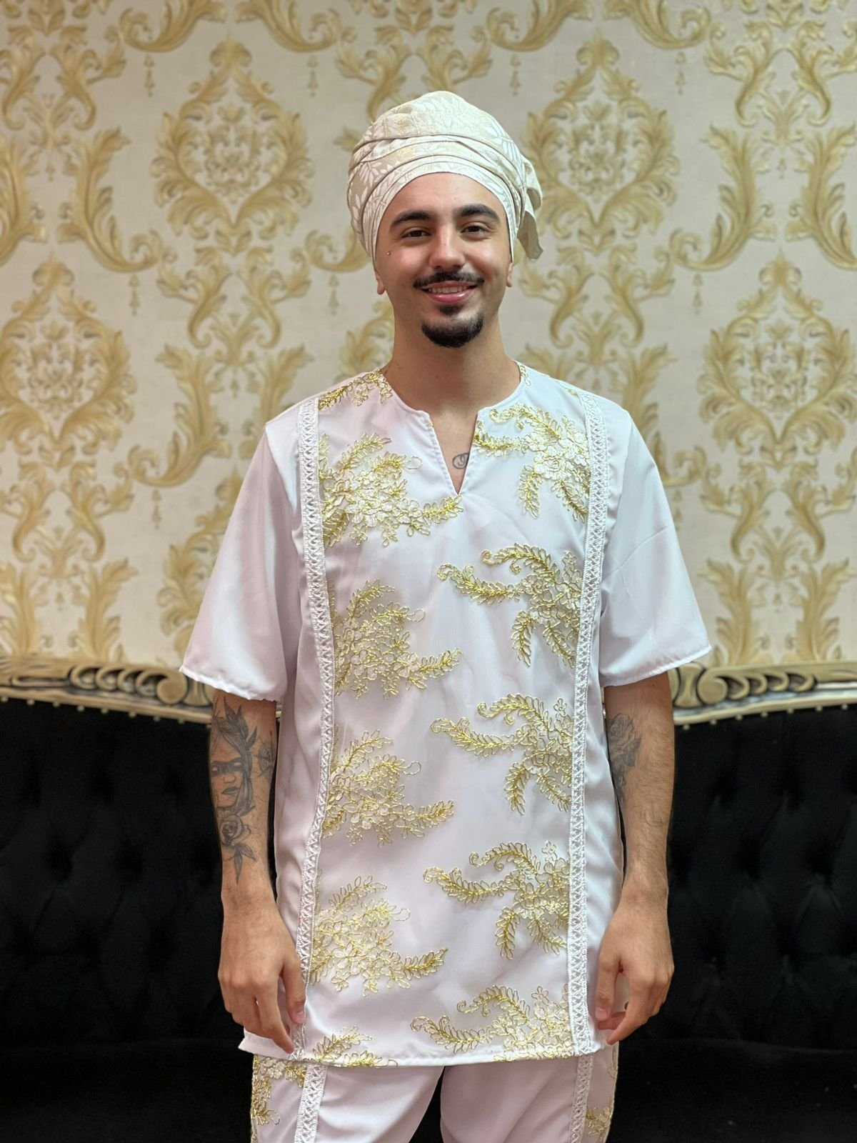 Kafta Bordada Branca/Dou 025