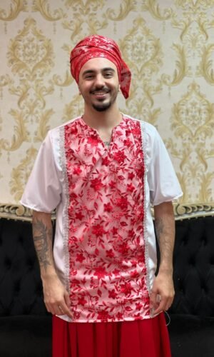 Kafta Bordada Bca/Verm 023