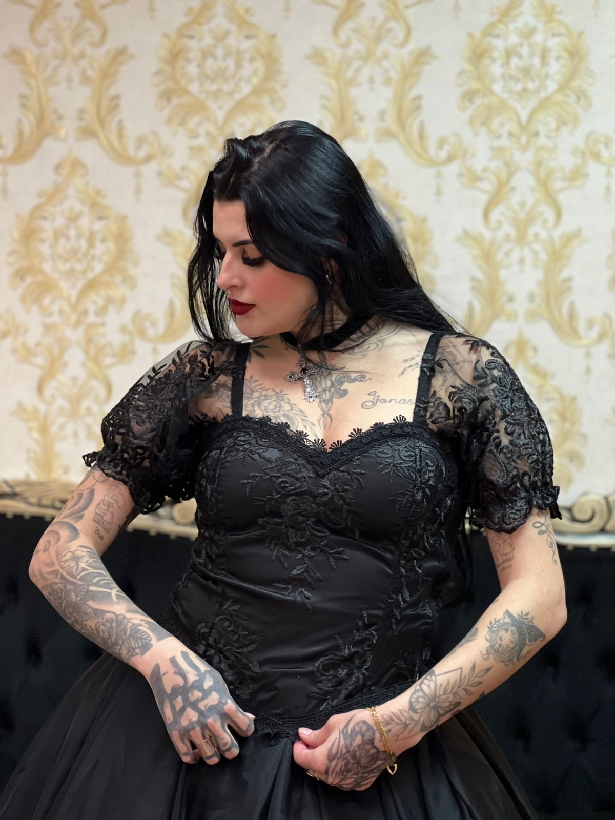 Corpete Bordado Preto 231