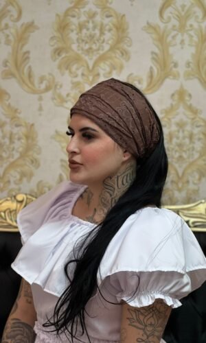 Faixa Broderi Marrom 3023