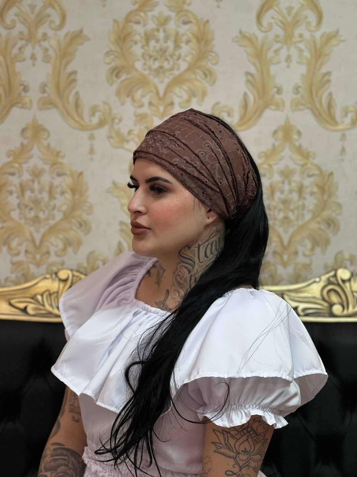 Faixa Broderi Marrom 3023