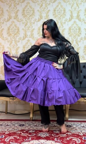 Saia Gomos Oxford Curta Roxo 520
