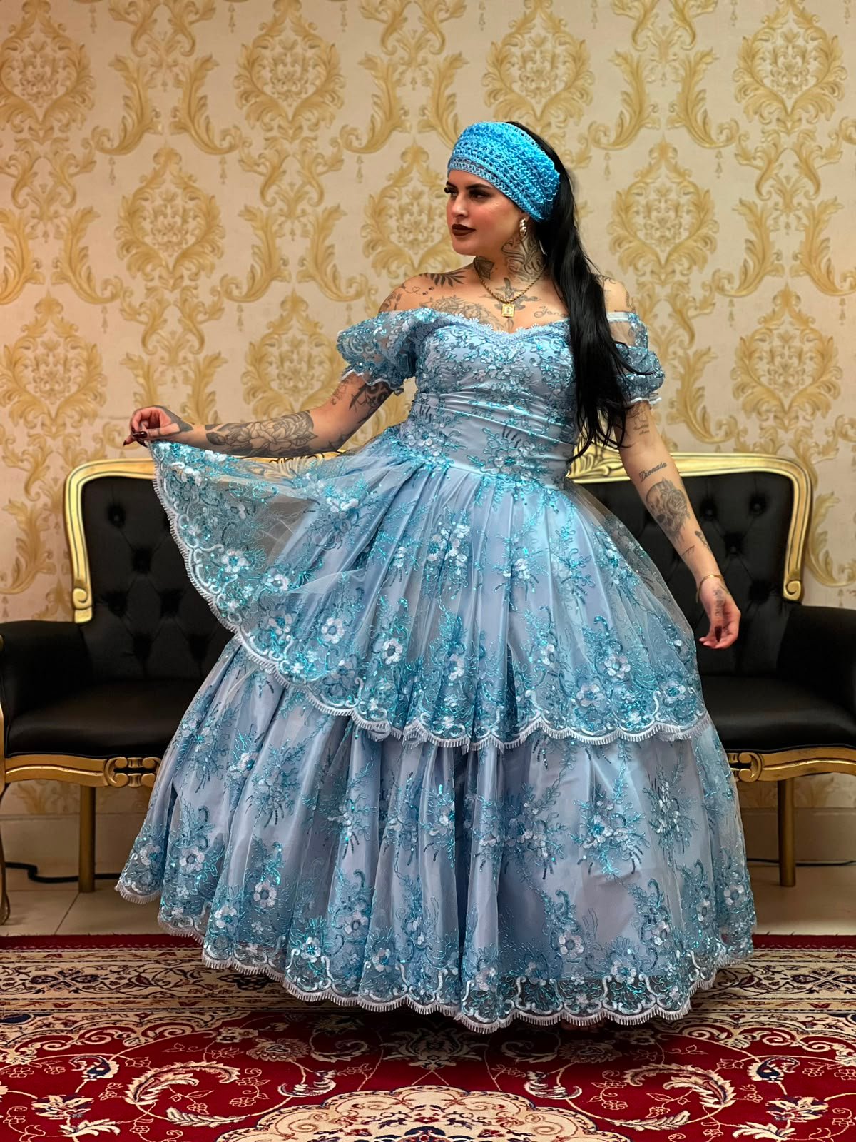 Saia Odara Longa Azul 456