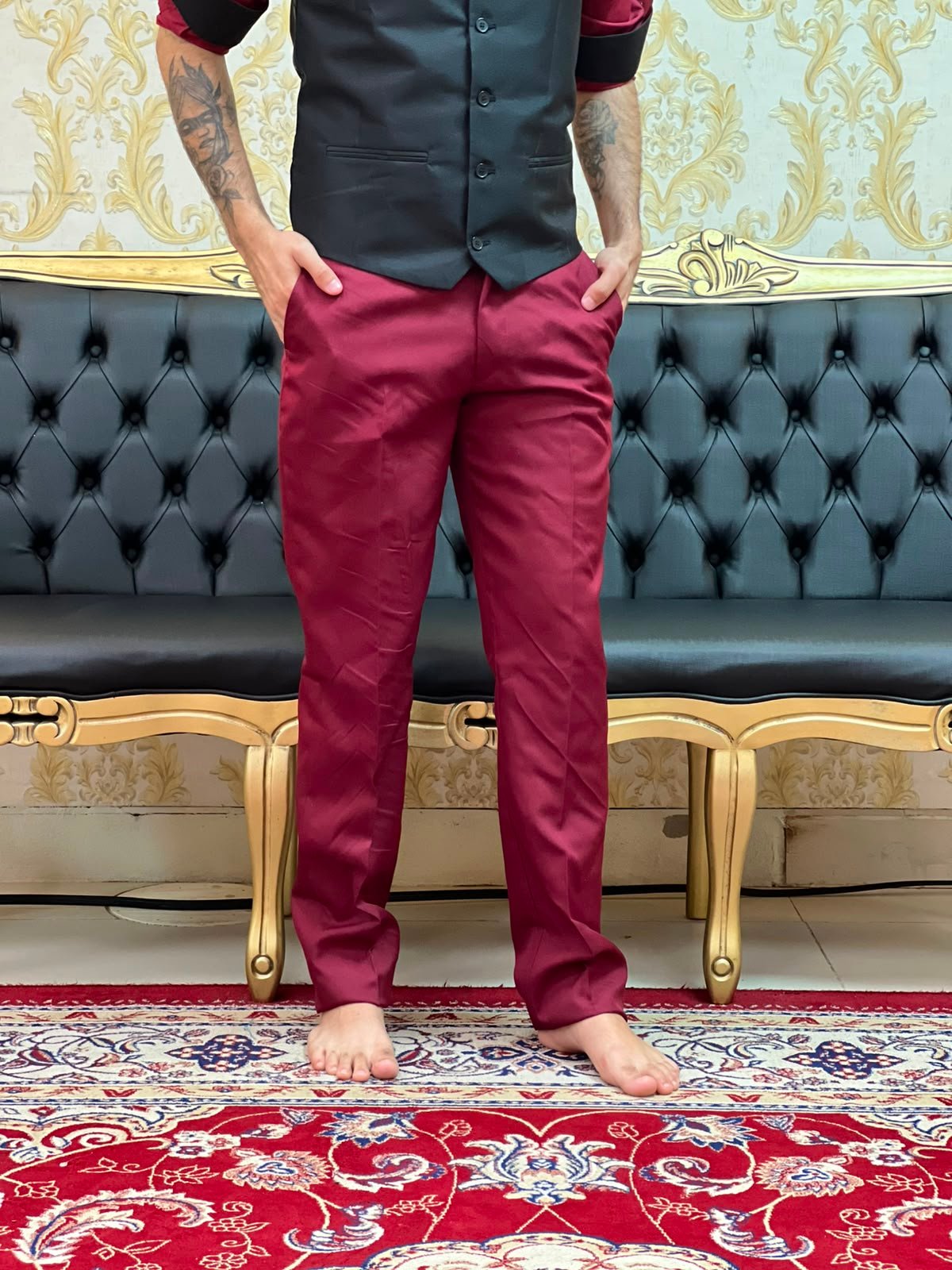 Calça Social Bordô 111