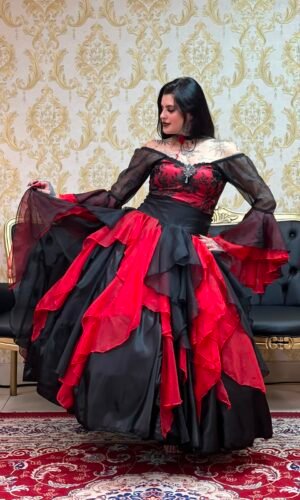 Conjunto Luar Preto/Vermelho 2142