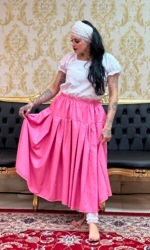 Saia Serão Oxfor Rosa 755