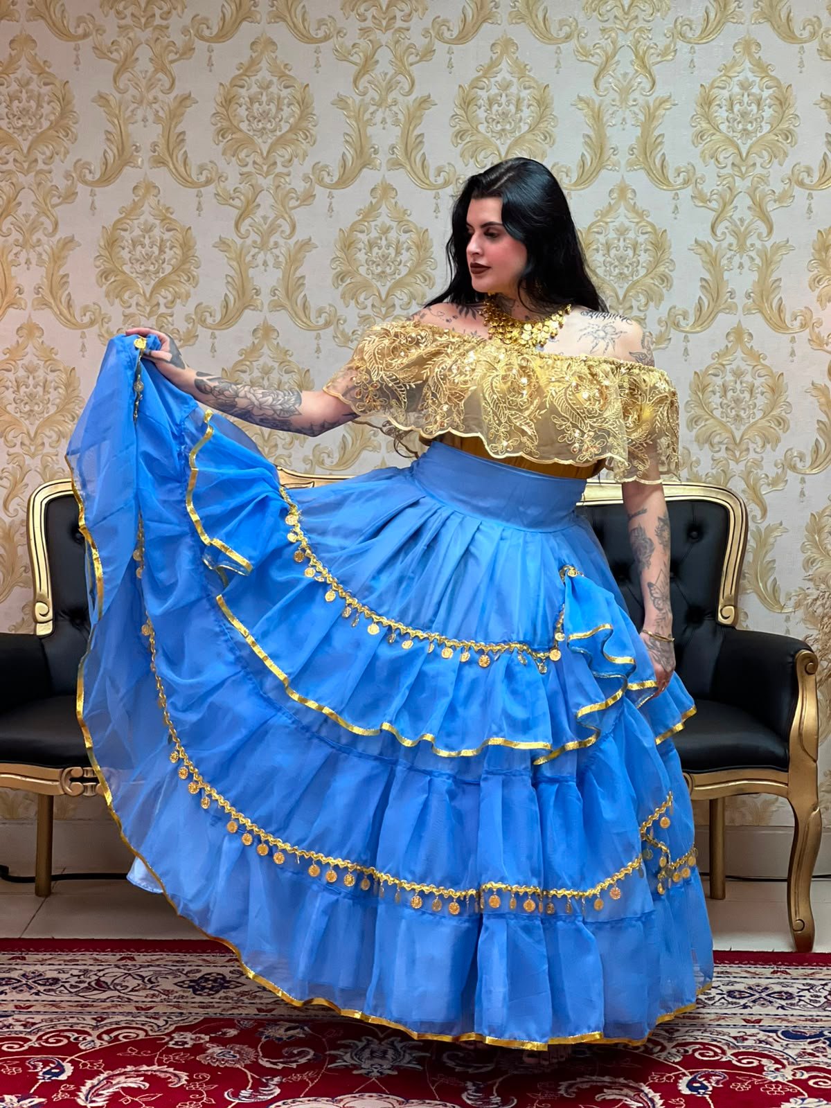 Saia Madalena Azul/Dou 8419