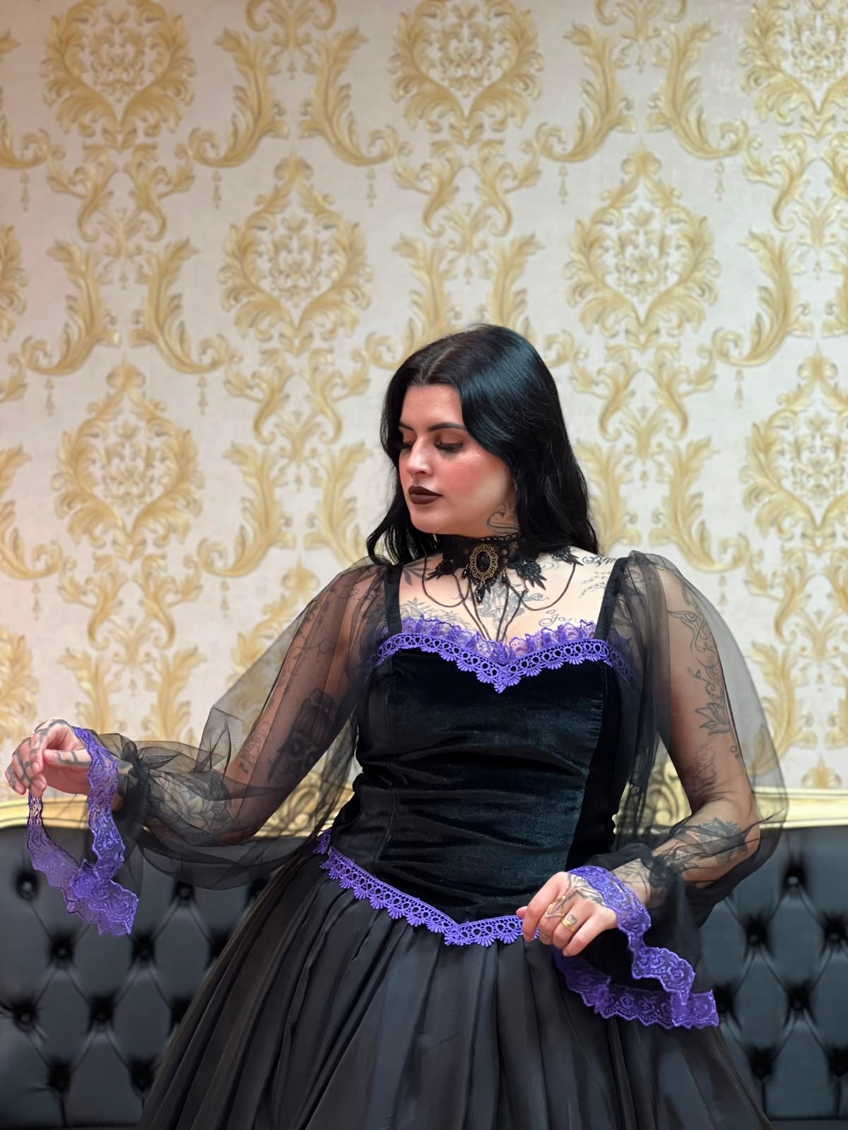 Corpete Encanto Preto/Roxo 254