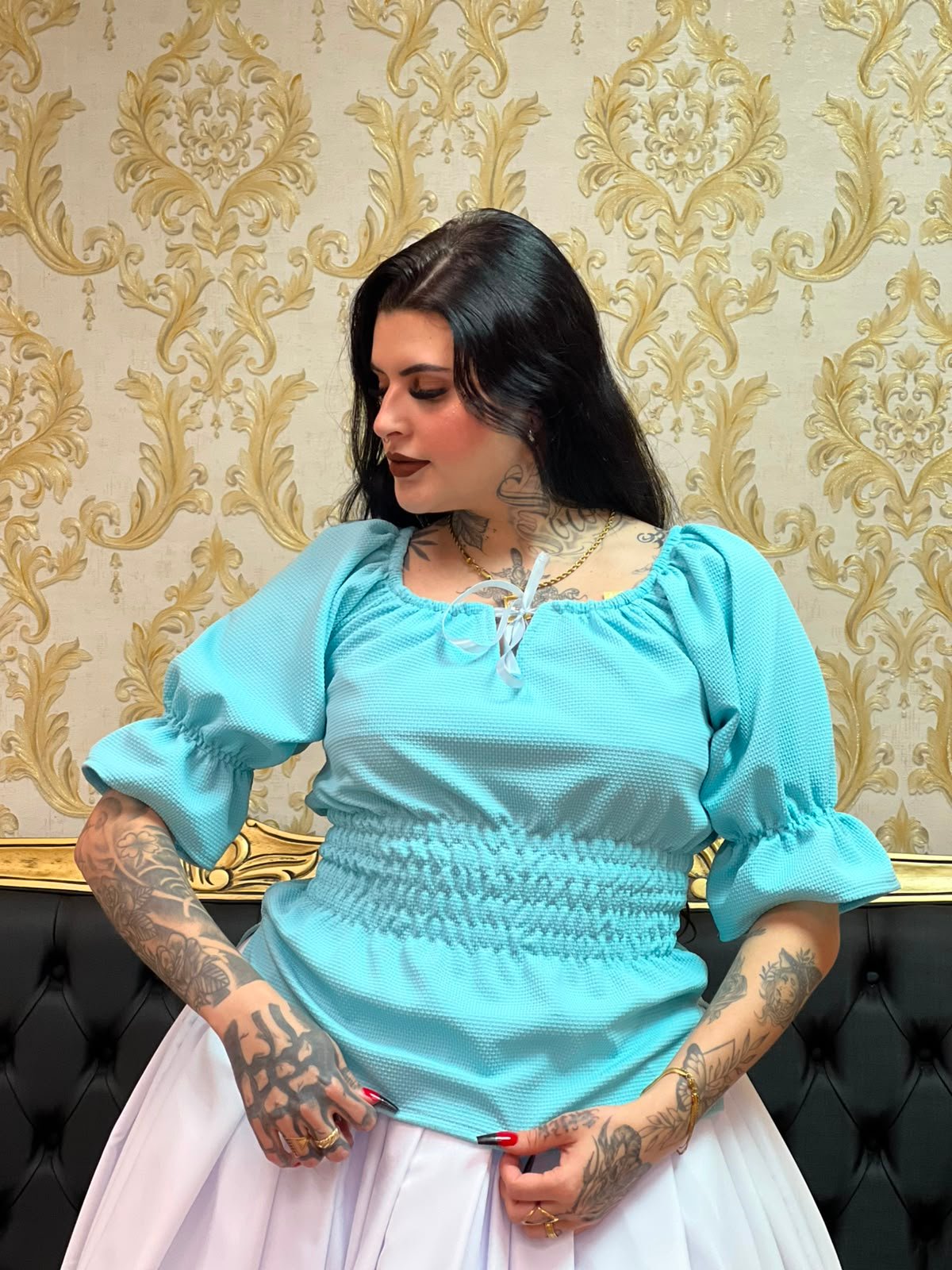 Blusa Laço Azul 411
