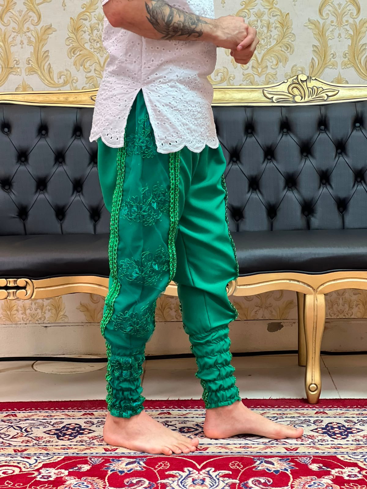 Bombacha Bordada Verde 666
