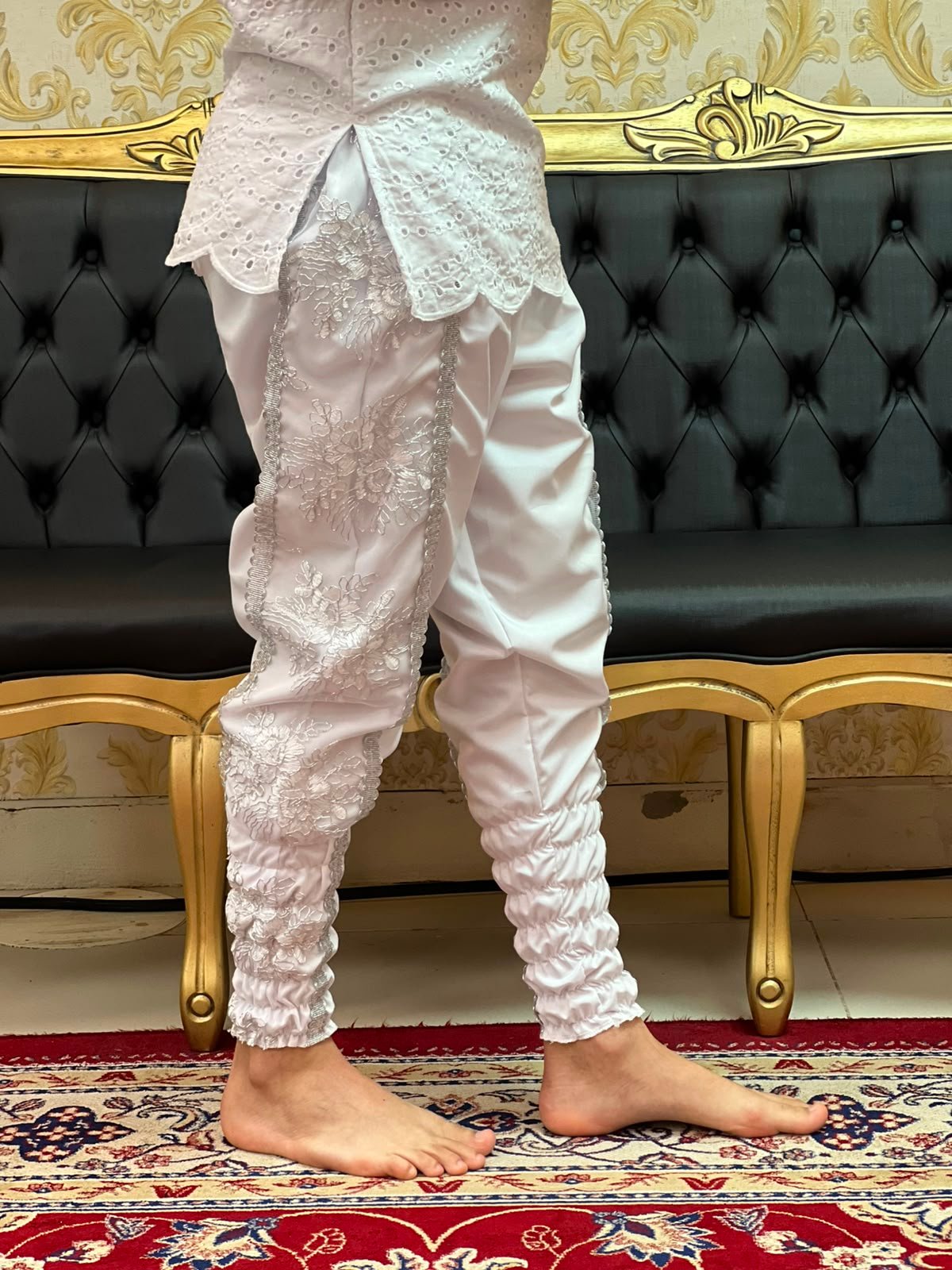 Bombacha Bordada Bco/Prata 020