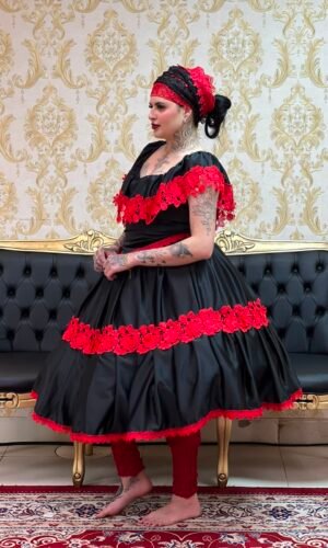 Corpete Axé Preto/Vermelho 293