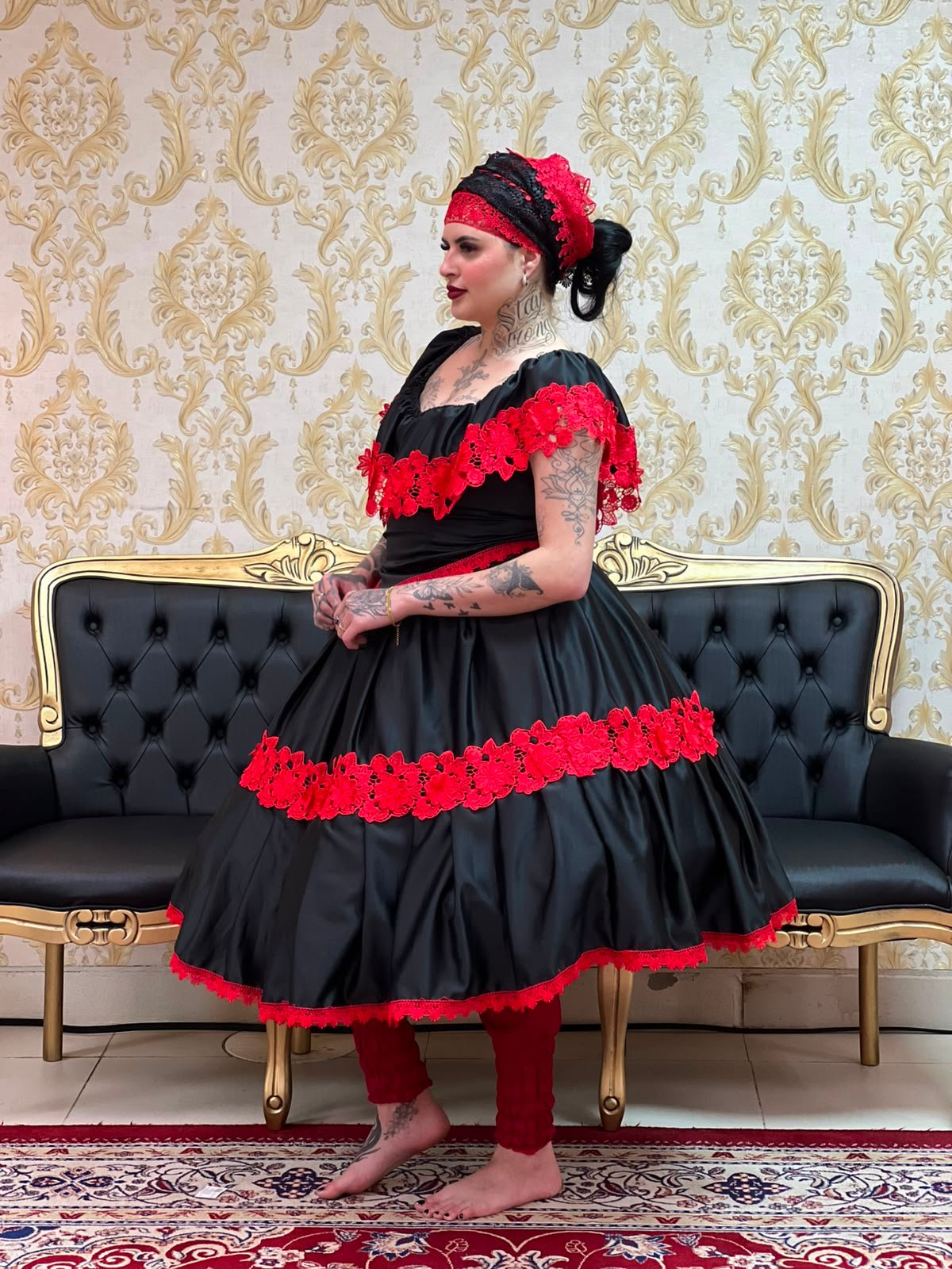 Corpete Axé Preto/Vermelho 293