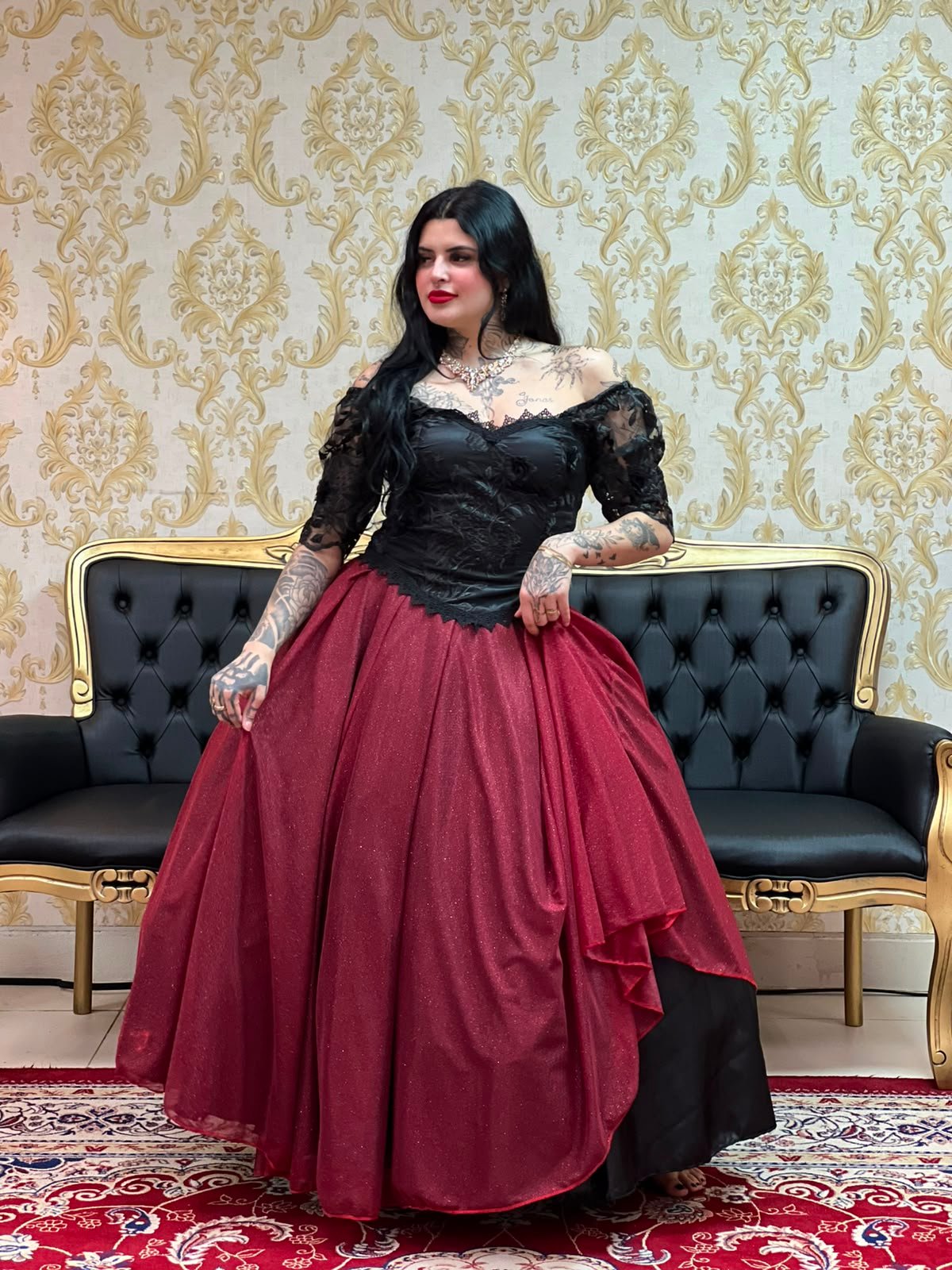 Saia Aurora Longa Bordô 132