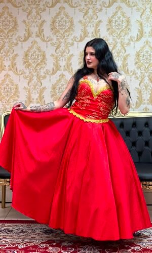 Saia Tafetá Vermelho 156