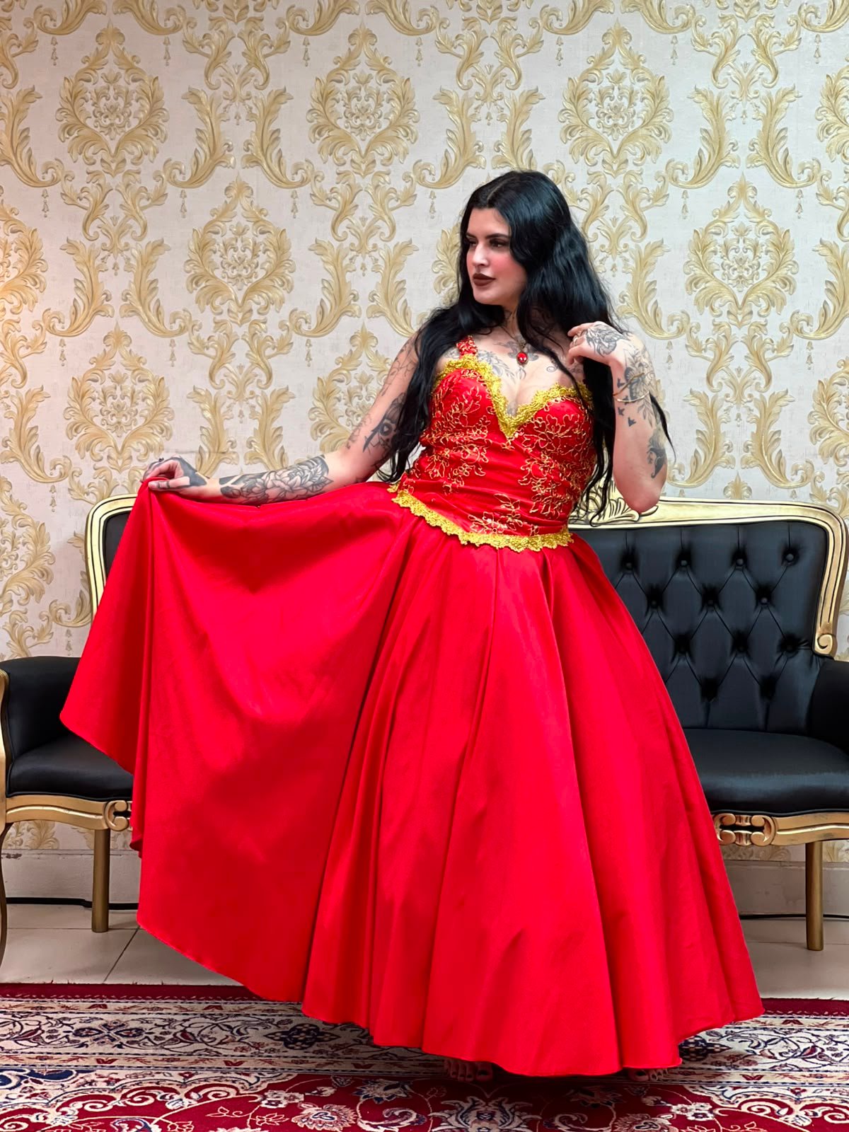 Saia Tafetá Vermelho 156