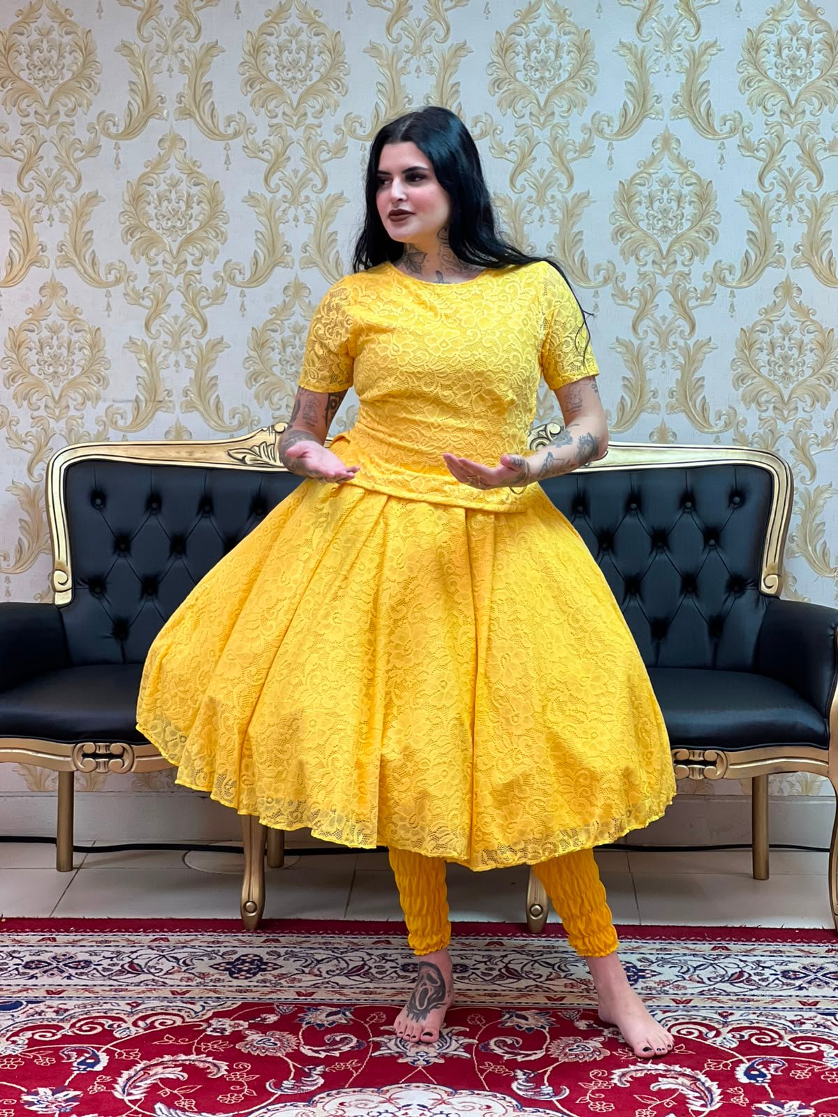Bata Renda Amarelo 310