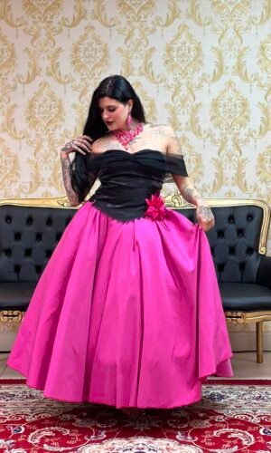 Saia Tafetá Rosa 789