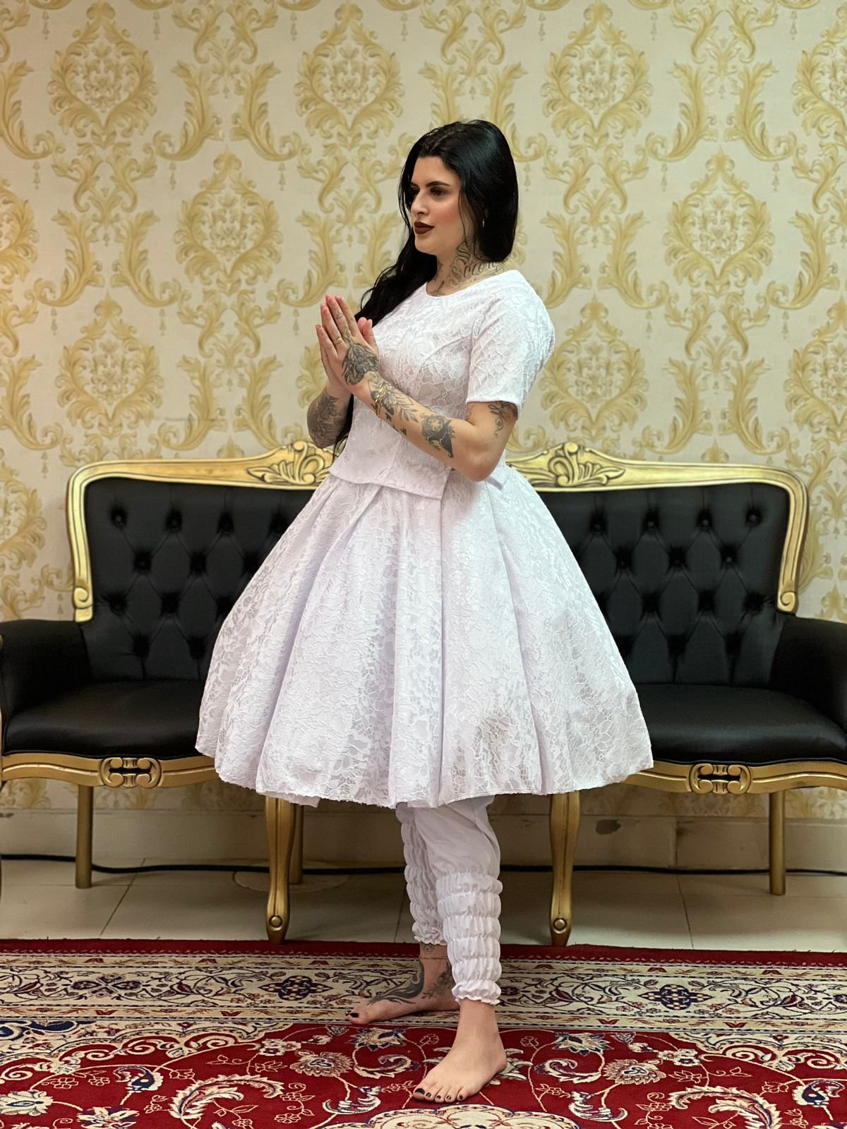Bata Renda Duplada Branca 000