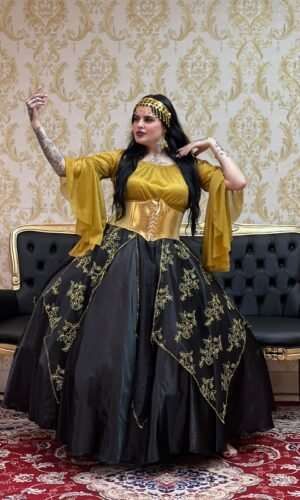 Blusa Cascata Brilho Dourado 340