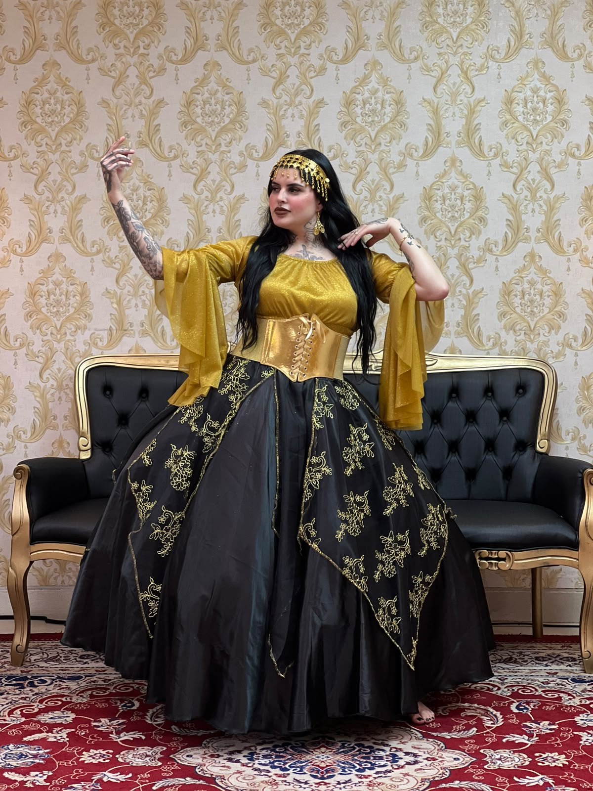 Blusa Cascata Brilho Dourado 340