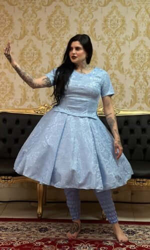 Bata Renda Duplada Azul 435