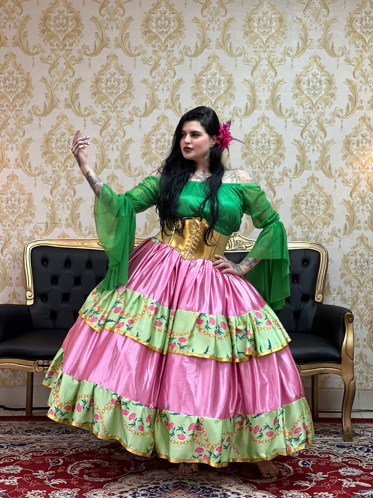 Blusa Cascata Brilho Verde 622