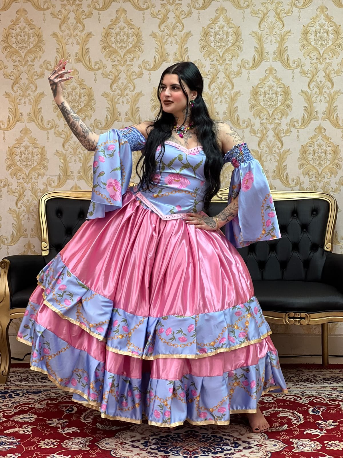 Corpete Yasmin Azul/Rosa 416