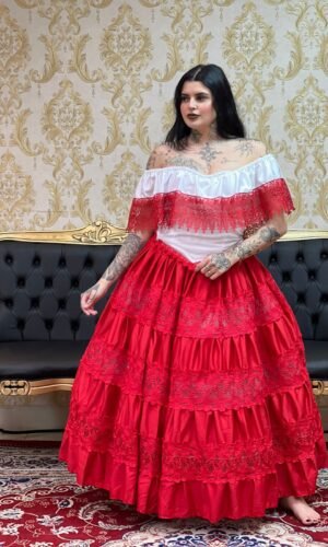 Saia Entremeio Vermelho 135