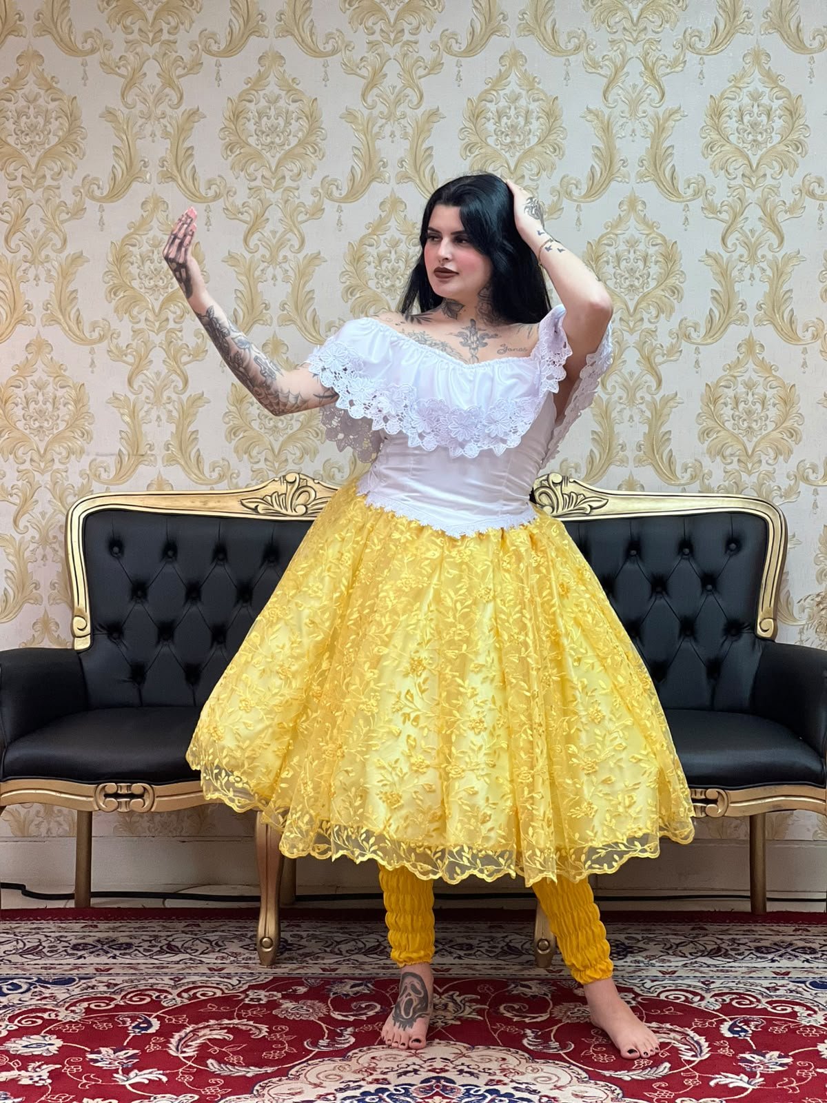 Saia Luxo Curta Amarelo 331