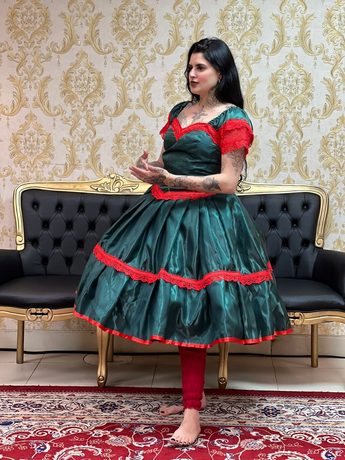 Saia Ilê Verde/Verm 659