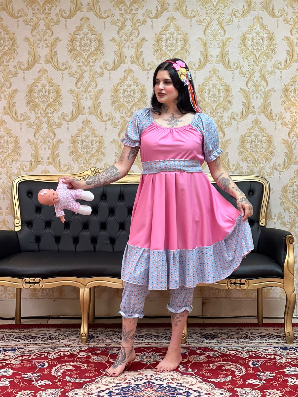 Conjunto Merengue Rosa/Azul 777