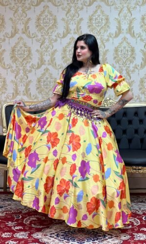 Saia Floral Amarelo 8334