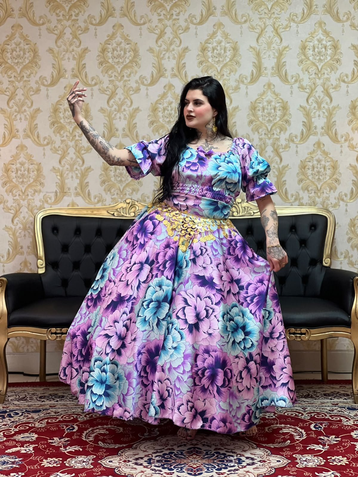 Saia Floral Lilas 8524
