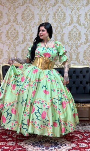Saia Floral Verde 8617