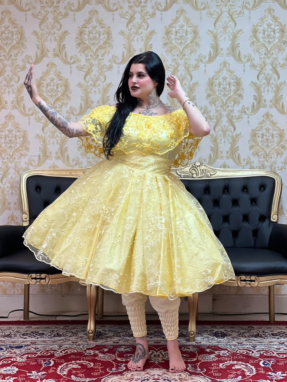 Saia Pérola Curta Amarelo 318