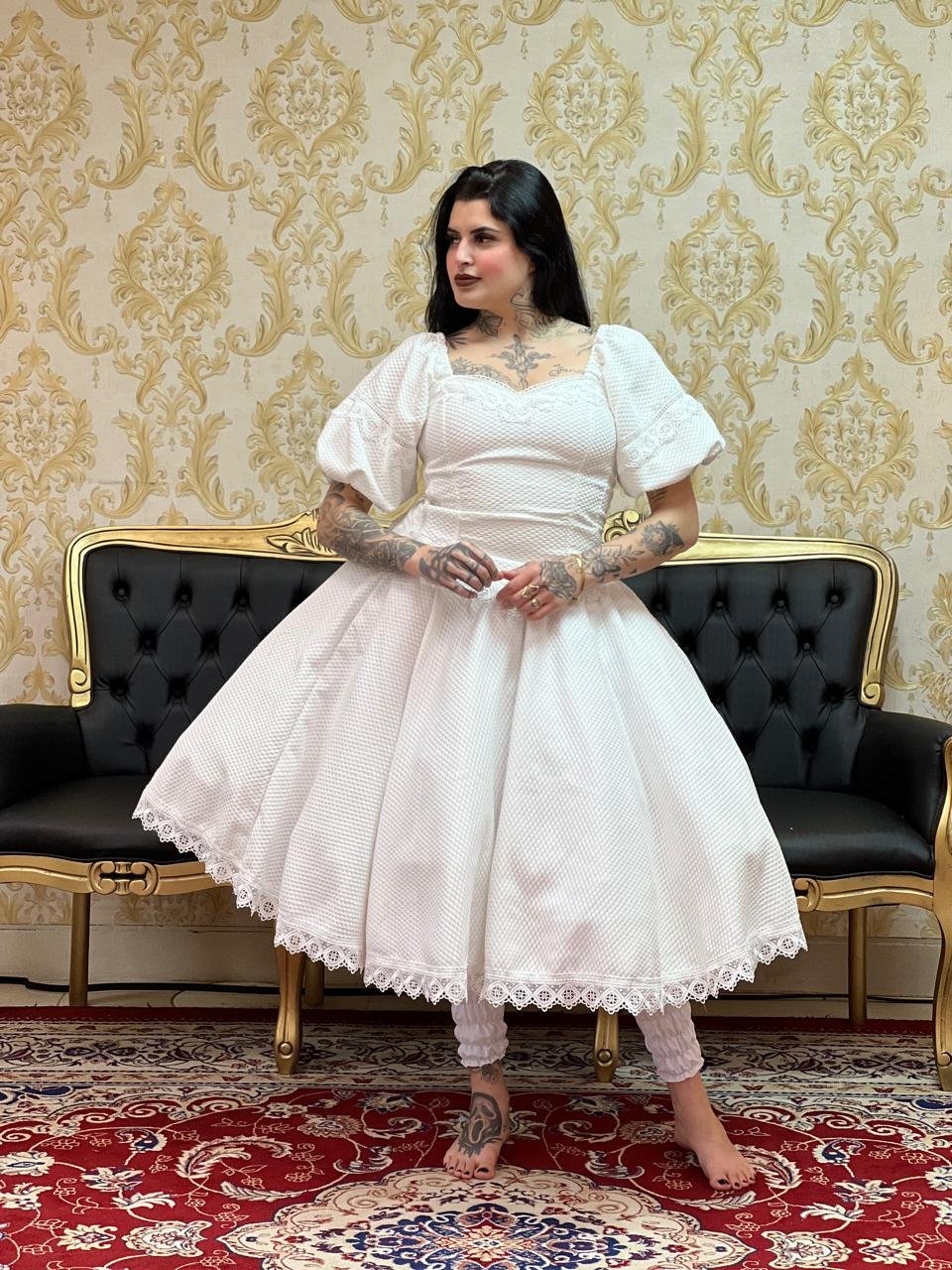 Saia Orun Piquet Branco 011