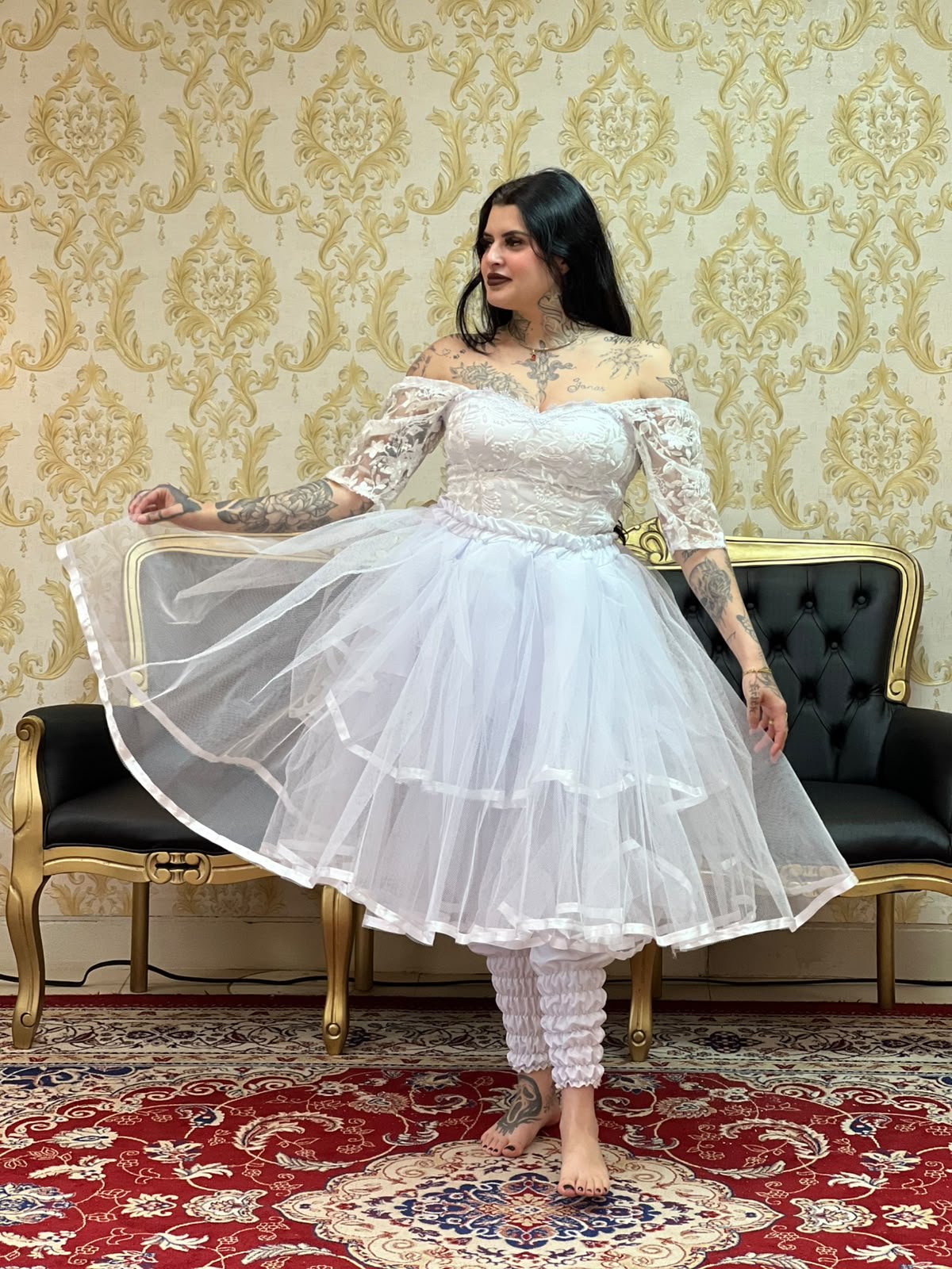 Armação Longa Fita Branca