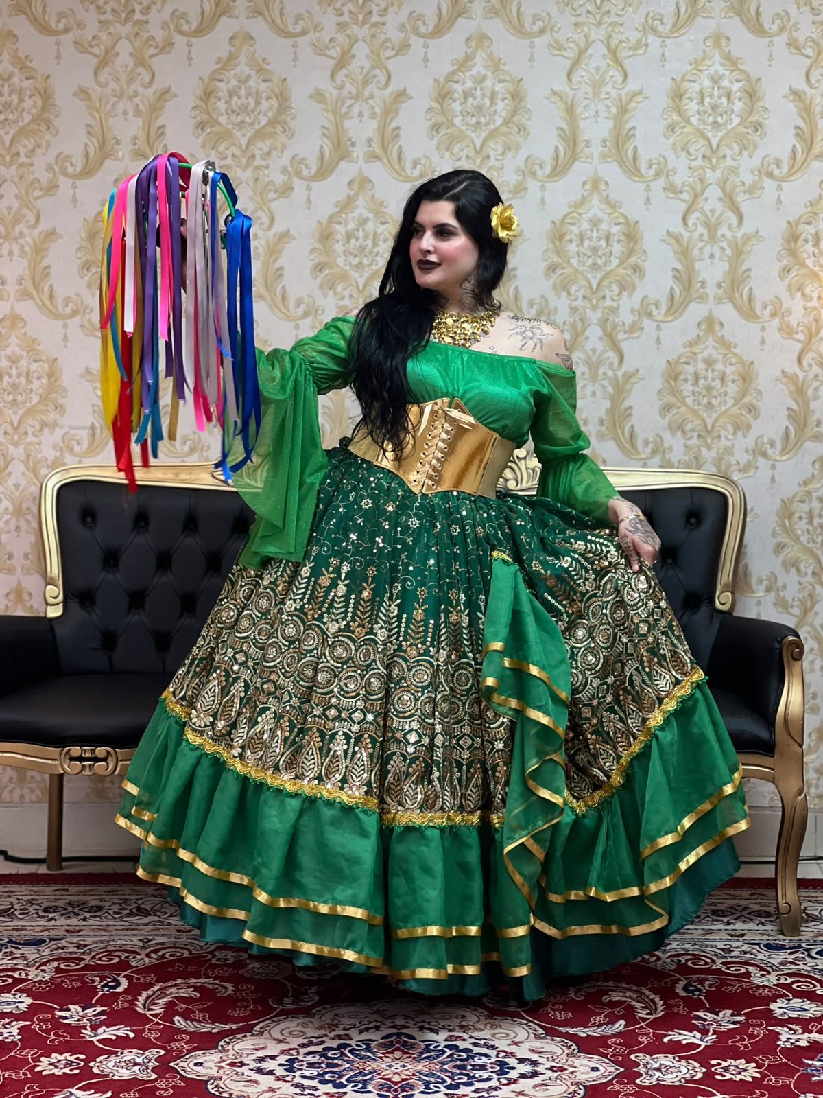Saia Tsara Oriente Verde/Dou 8606