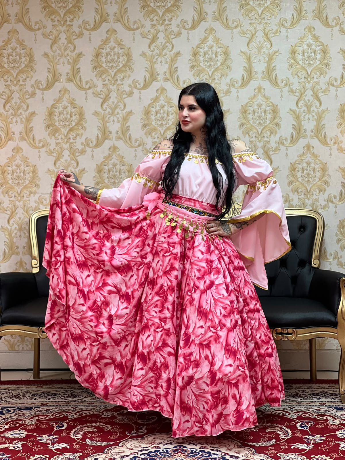 Saia Floral Rosa 8787